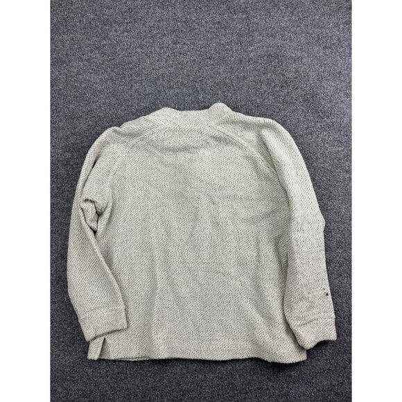 Territory Ahead Sweater Mens Small Oatmeal Henley Mock Neck Button Pullover Knit - Picture 6 of 7